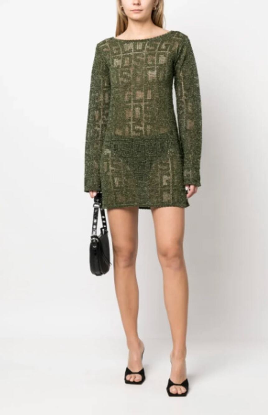 GCDS Monogram-Knit Mini Dress size S small